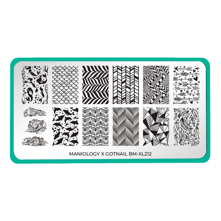 Detail Mermaid Nail Stamping Plates Nomer 23