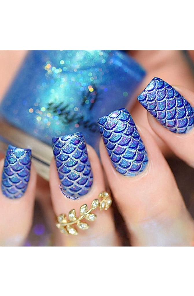 Detail Mermaid Nail Stamping Plates Nomer 32