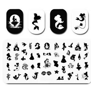 Detail Mermaid Nail Stamping Plates Nomer 36