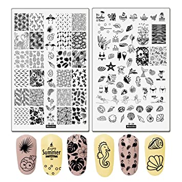 Detail Mermaid Nail Stamping Plates Nomer 8