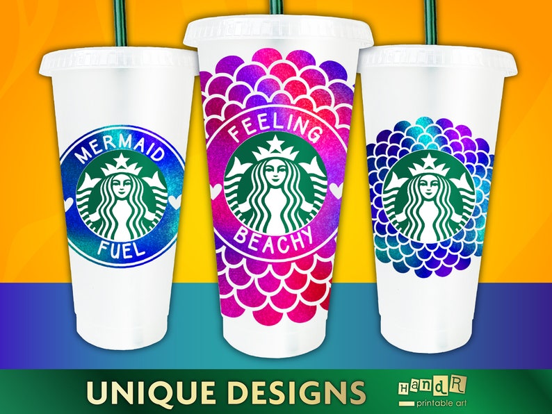 Detail Mermaid Scale Starbucks Cup Nomer 12