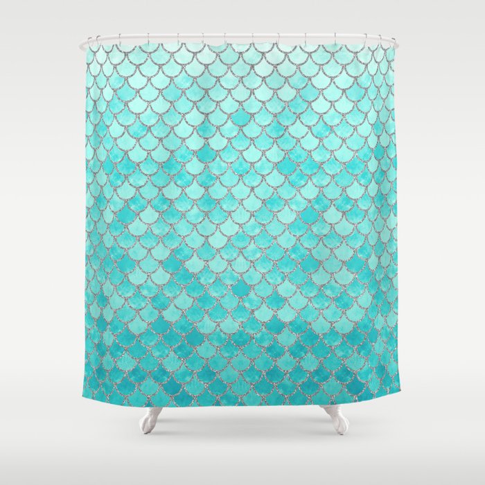 Detail Mermaid Scales Shower Curtain Nomer 11