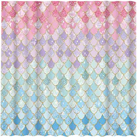 Detail Mermaid Scales Shower Curtain Nomer 15