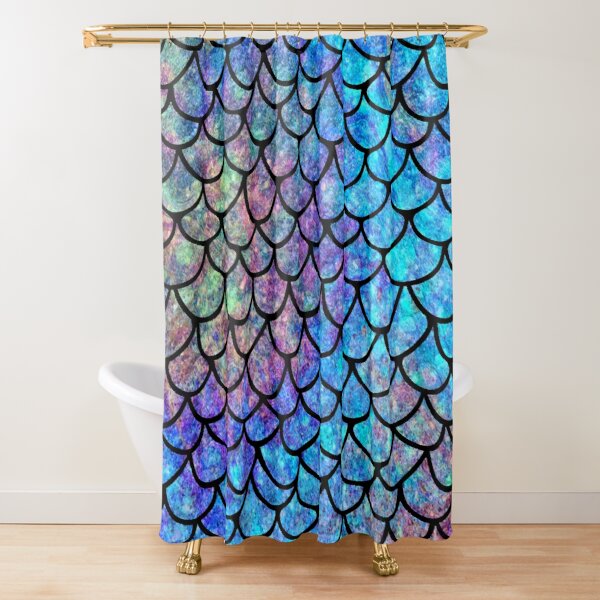 Detail Mermaid Scales Shower Curtain Nomer 24