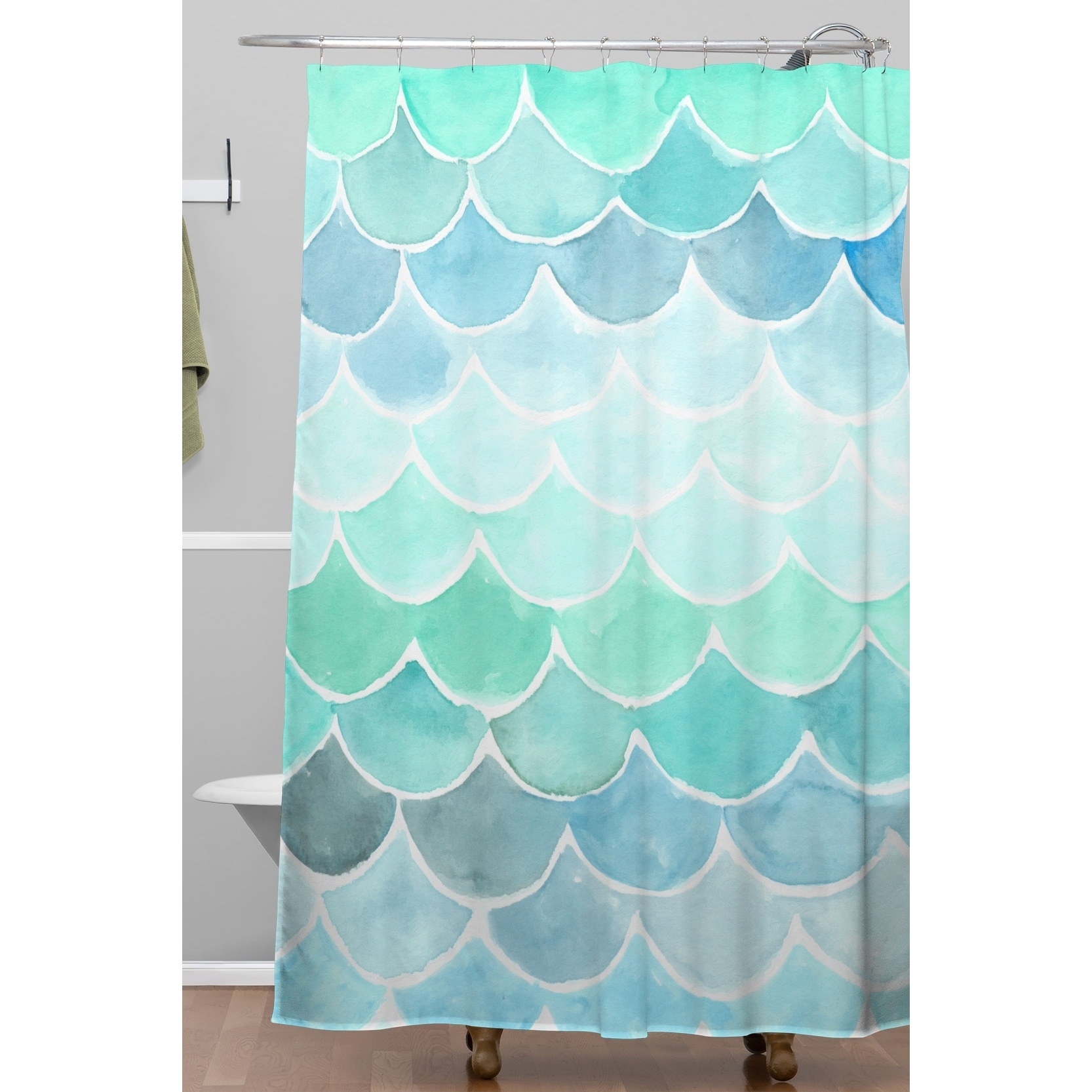 Detail Mermaid Scales Shower Curtain Nomer 4