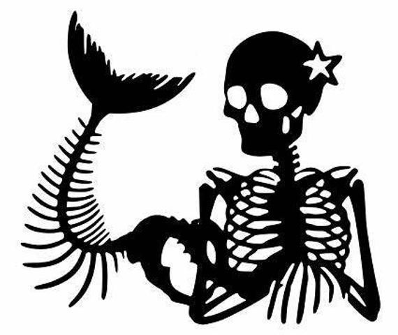 Detail Mermaid Skeleton Clipart Nomer 2