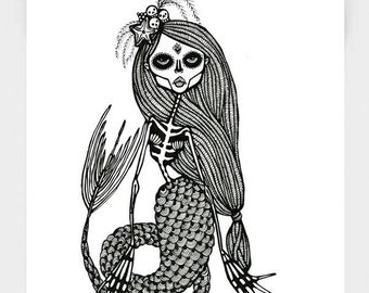 Detail Mermaid Skeleton Clipart Nomer 28