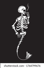 Detail Mermaid Skeleton Clipart Nomer 34