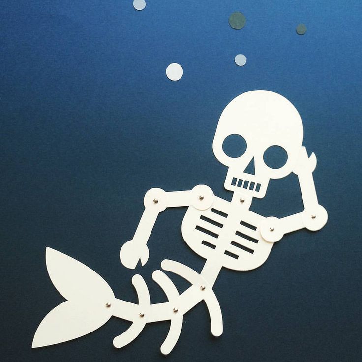 Detail Mermaid Skeleton Clipart Nomer 39