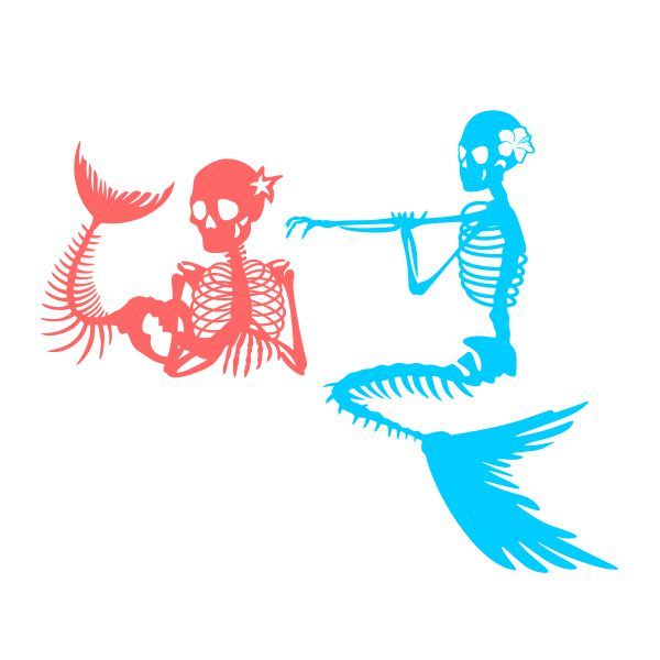 Detail Mermaid Skeleton Clipart Nomer 6