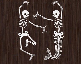 Detail Mermaid Skeleton Clipart Nomer 55