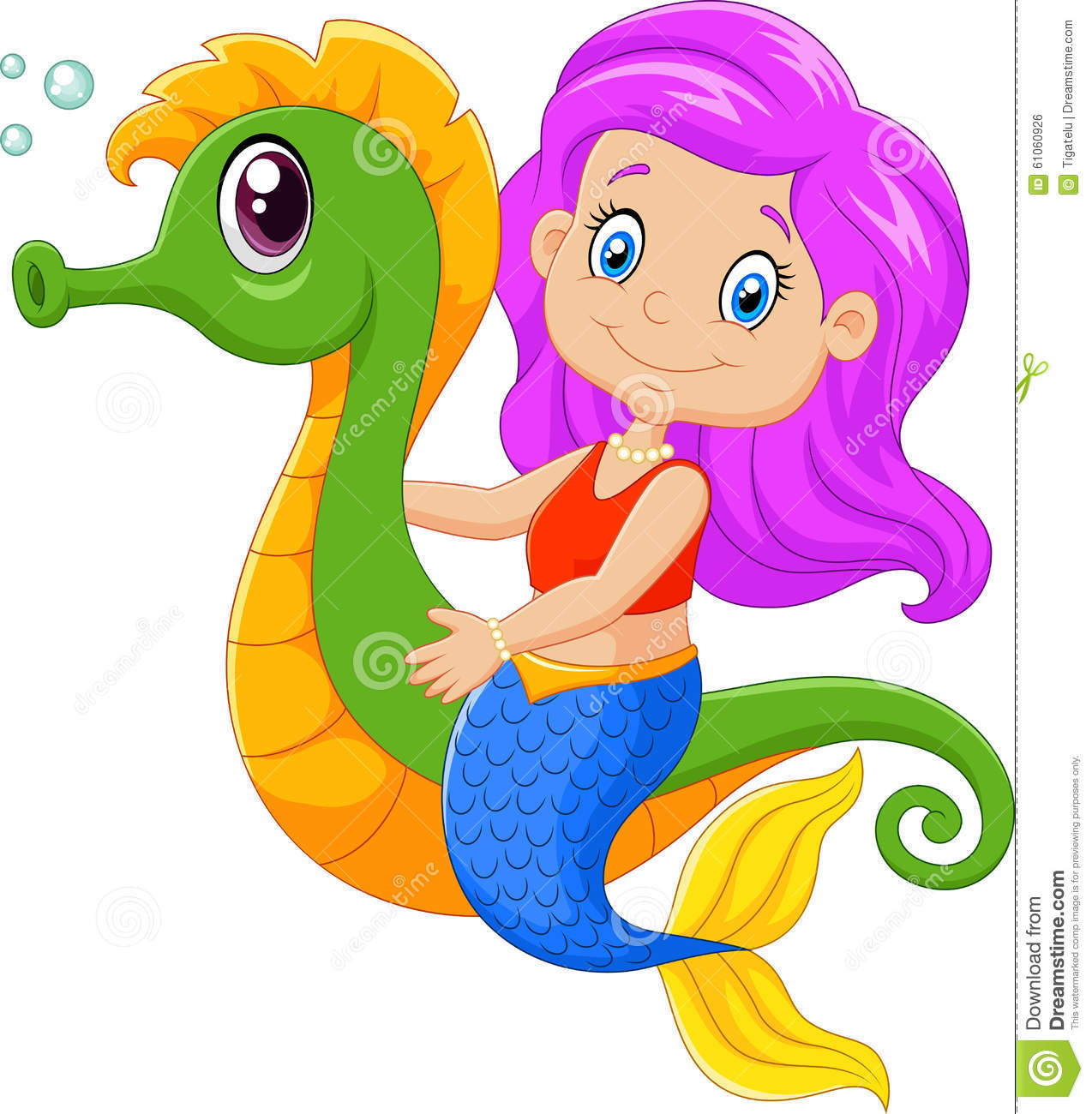 Detail Mermaid Swimming Clipart Nomer 32