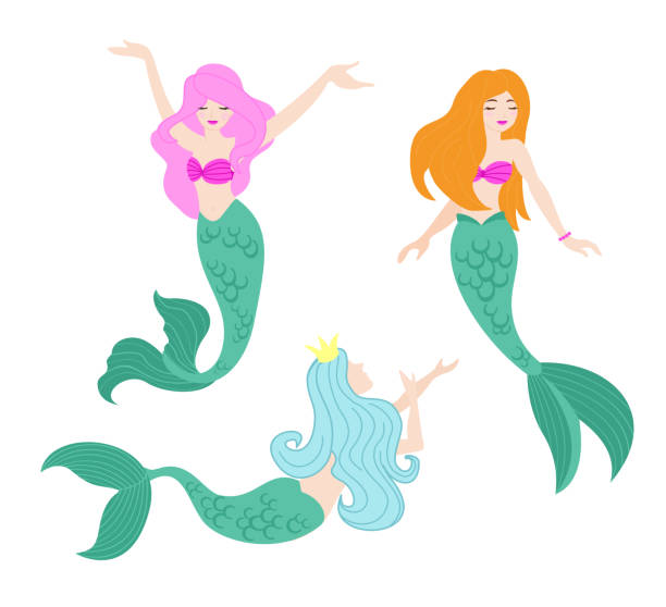 Detail Mermaid Swimming Clipart Nomer 34