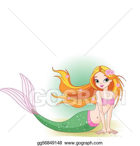 Detail Mermaid Swimming Clipart Nomer 39