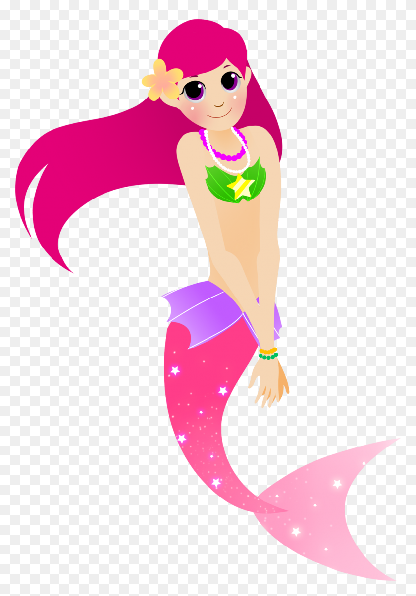 Detail Mermaid Swimming Clipart Nomer 42