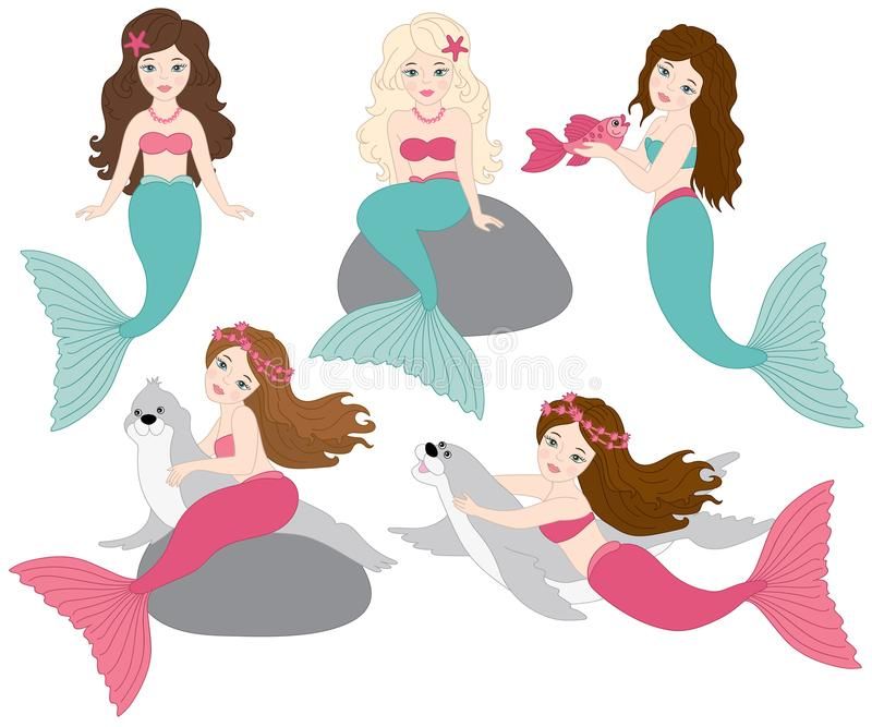 Detail Mermaid Swimming Clipart Nomer 50