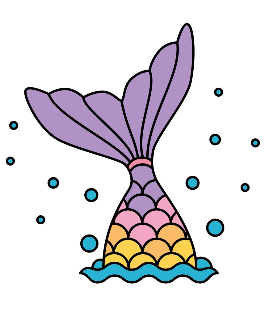 Detail Mermaid Tail Clipart Nomer 3