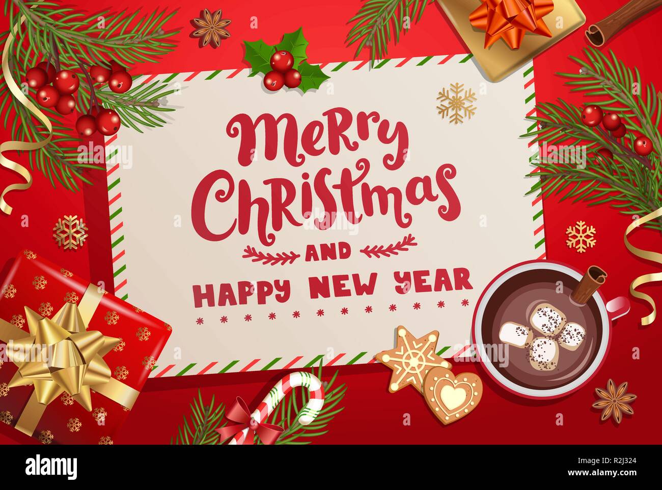 Detail Merry Christmas And Happy New Year Background Nomer 18