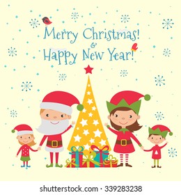 Detail Merry Christmas And Happy New Year Background Nomer 36