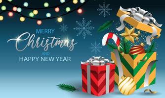 Detail Merry Christmas And Happy New Year Background Nomer 47