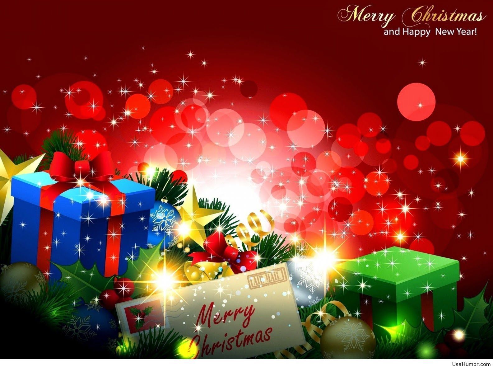 Detail Merry Christmas And Happy New Year Wallpaper Nomer 3