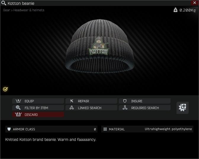 Detail Kotton Beanie Tarkov Nomer 15