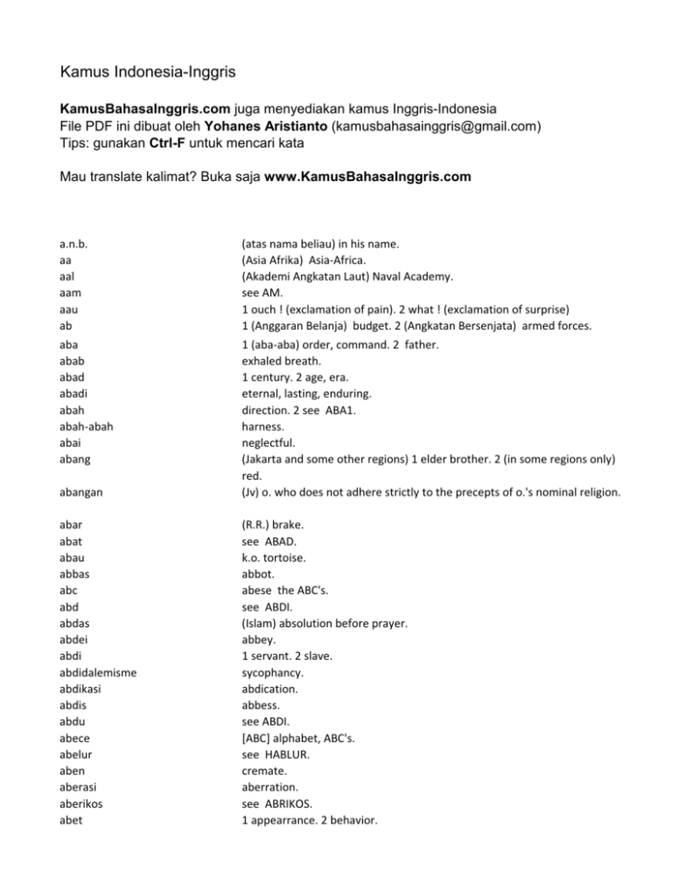 Detail Kran Air Bahasa Inggris Nomer 33