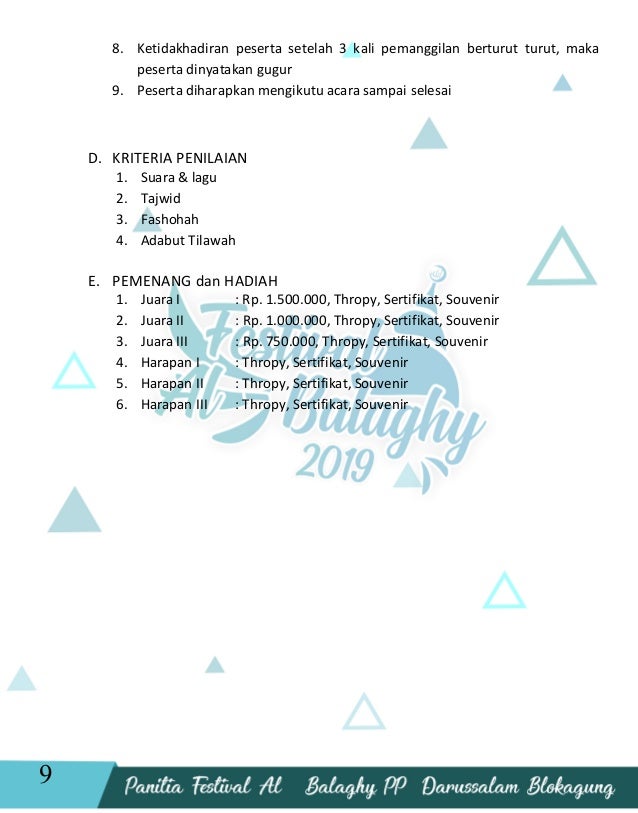 Detail Kriteria Penilaian Lomba Kaligrafi Nomer 36