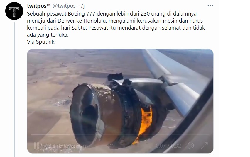 Detail Mesin Pesawat Boeing Nomer 36