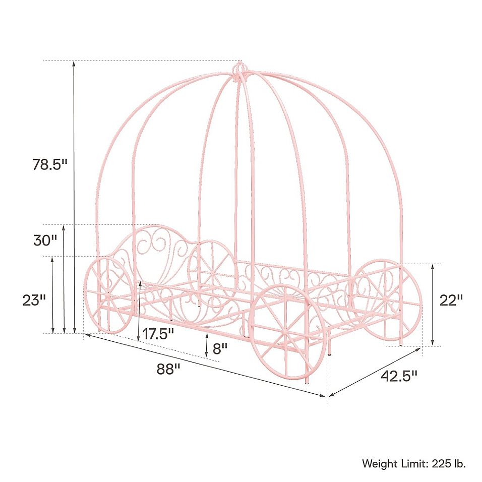 Detail Metal Cinderella Carriage Bed Nomer 23