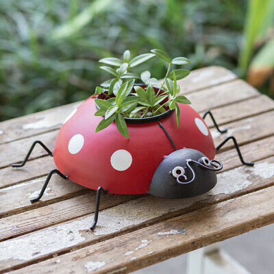 Detail Metal Ladybug Flower Pot Nomer 14