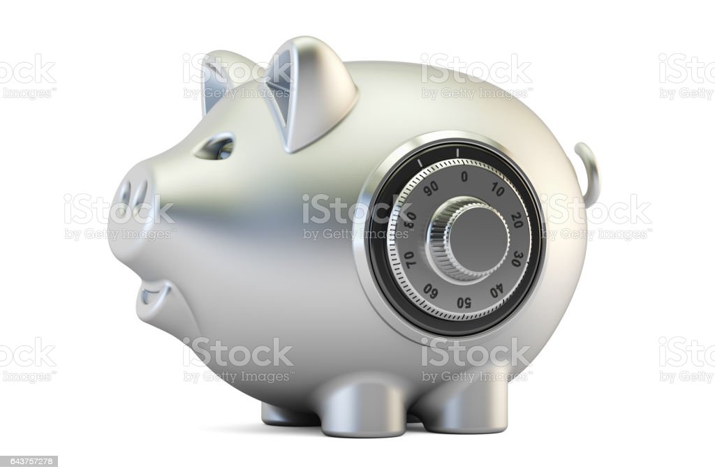 Detail Metal Piggy Bank With Lock Nomer 16