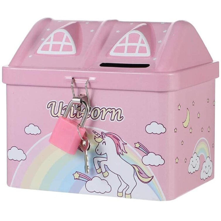 Detail Metal Piggy Bank With Lock Nomer 45