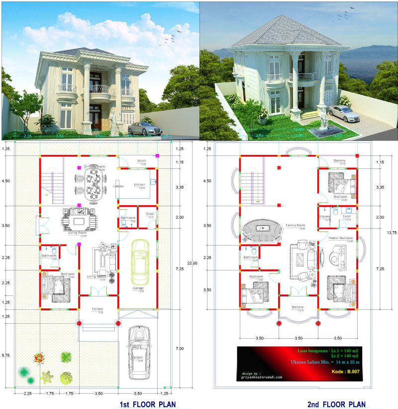 Detail Mewah Denah Rumah 2 Lantai Nomer 21