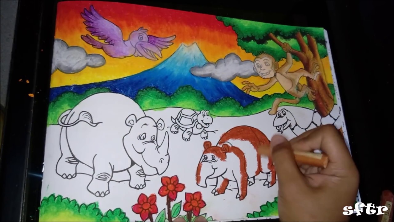 Detail Mewarna Dengan Crayon Nomer 11