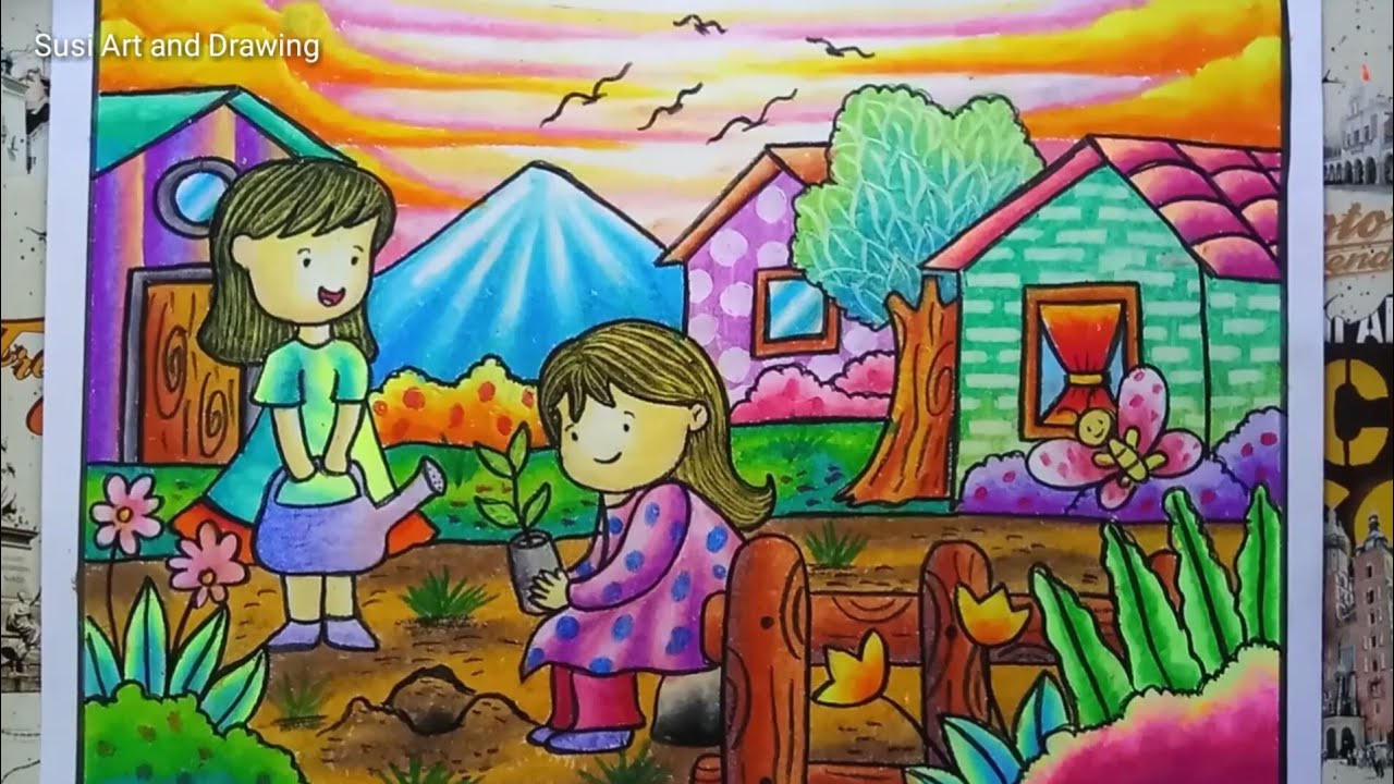 Detail Mewarna Dengan Crayon Nomer 16