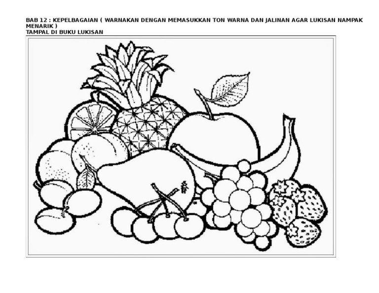 Detail Mewarna Gambar Buah Buahan Nomer 20