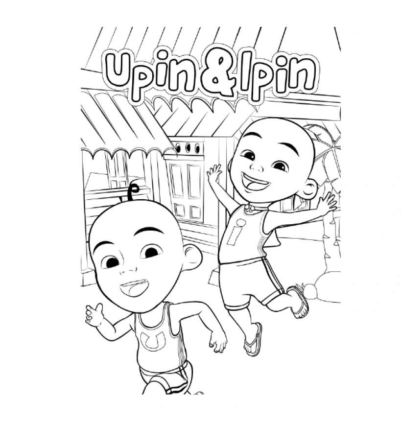 Detail Mewarna Gambar Upin Ipin Nomer 12