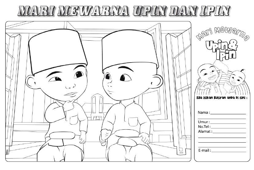 Detail Mewarna Gambar Upin Ipin Nomer 37