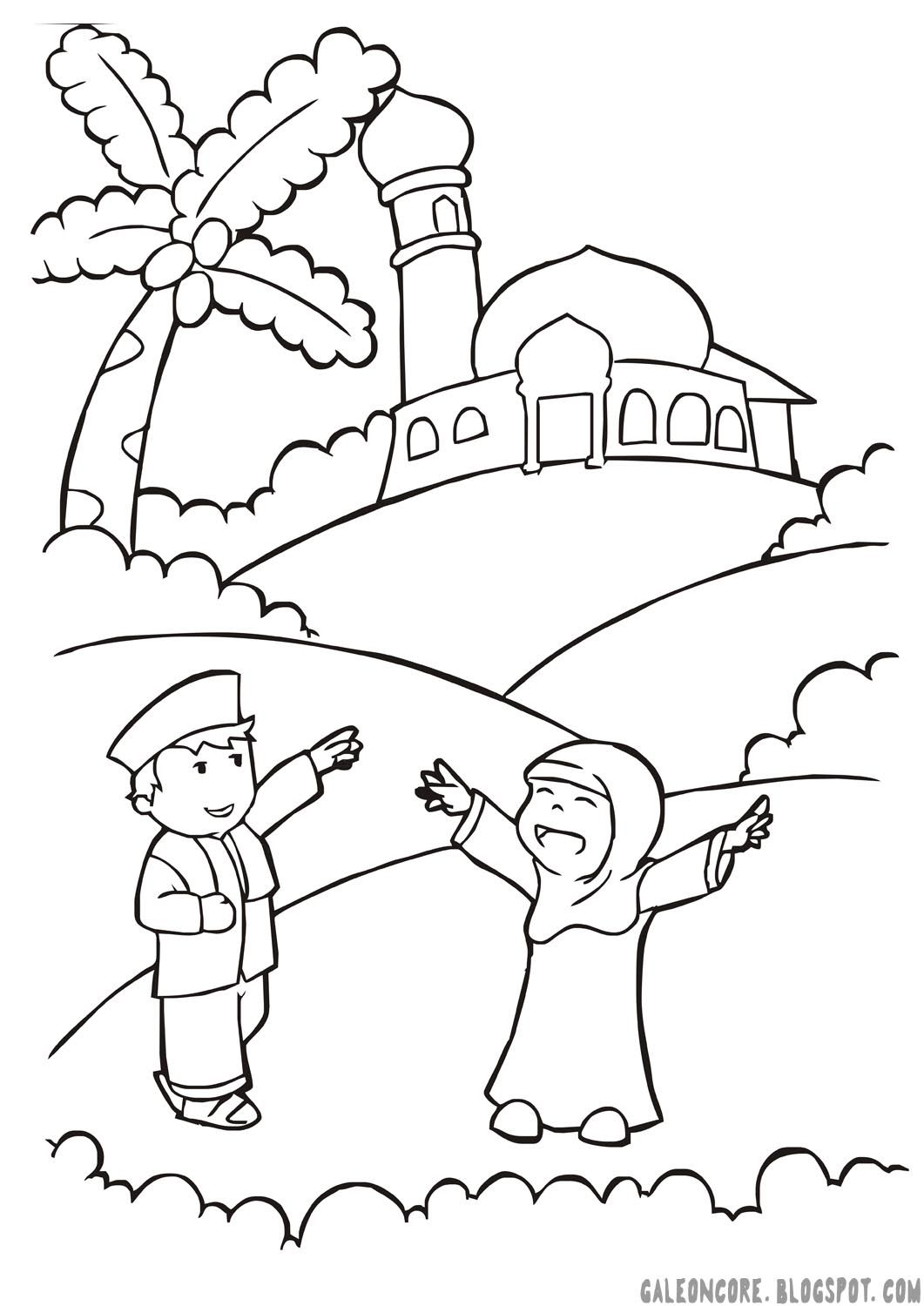 Detail Mewarnai Anak Gambar Islami Nomer 5