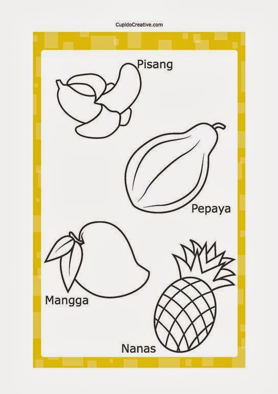 Detail Mewarnai Buah Nanas Nomer 48