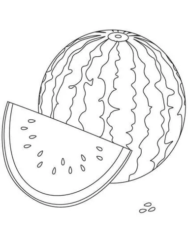 Detail Mewarnai Buah Semangka Nomer 45