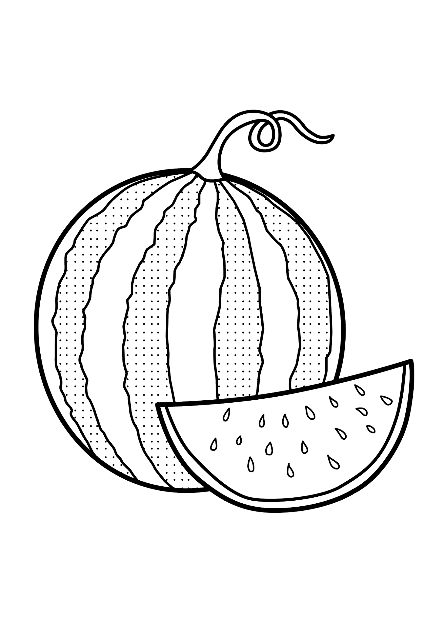 Detail Mewarnai Buah Semangka Nomer 49