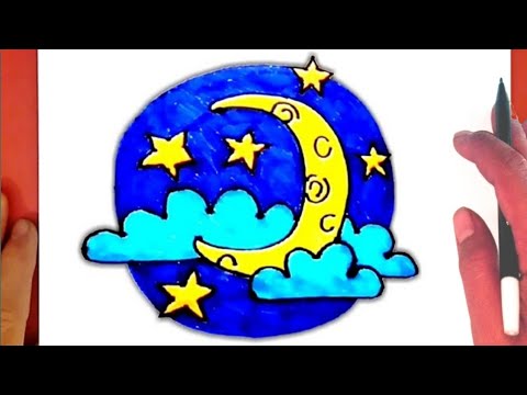 Detail Mewarnai Bulan Dan Bintang Nomer 8