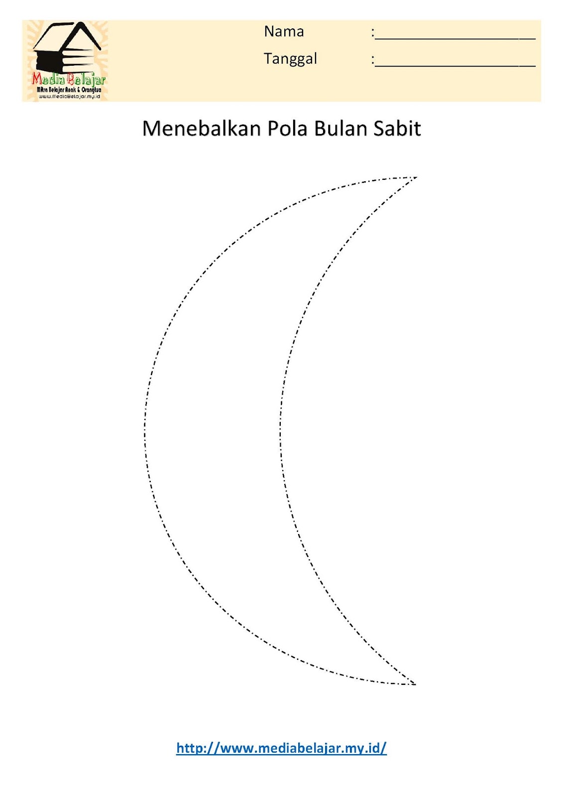 Detail Mewarnai Bulan Sabit Nomer 27