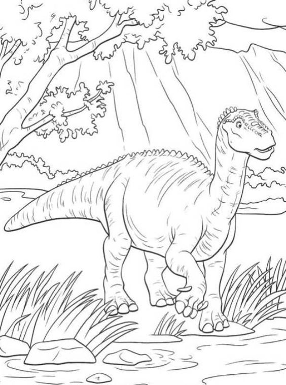 Detail Mewarnai Dinosaurus Dengan Crayon Nomer 17