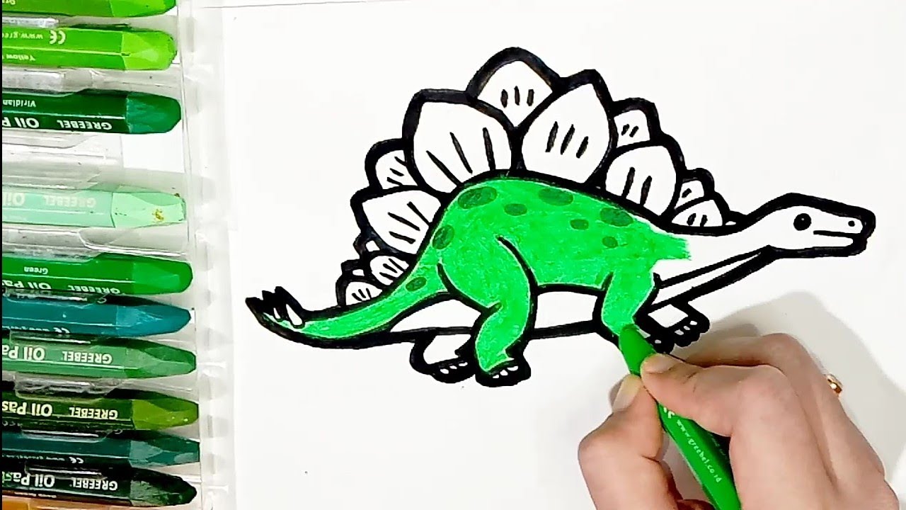 Detail Mewarnai Dinosaurus Dengan Crayon Nomer 33