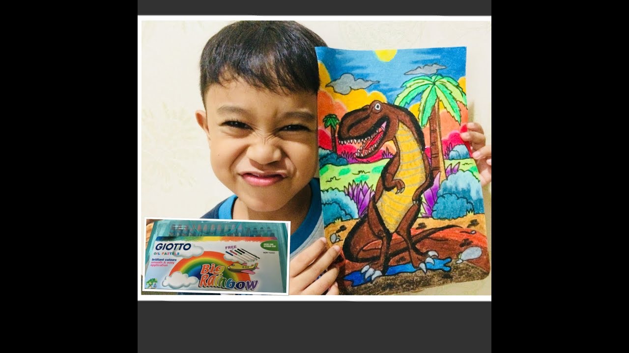 Detail Mewarnai Dinosaurus Dengan Crayon Nomer 43