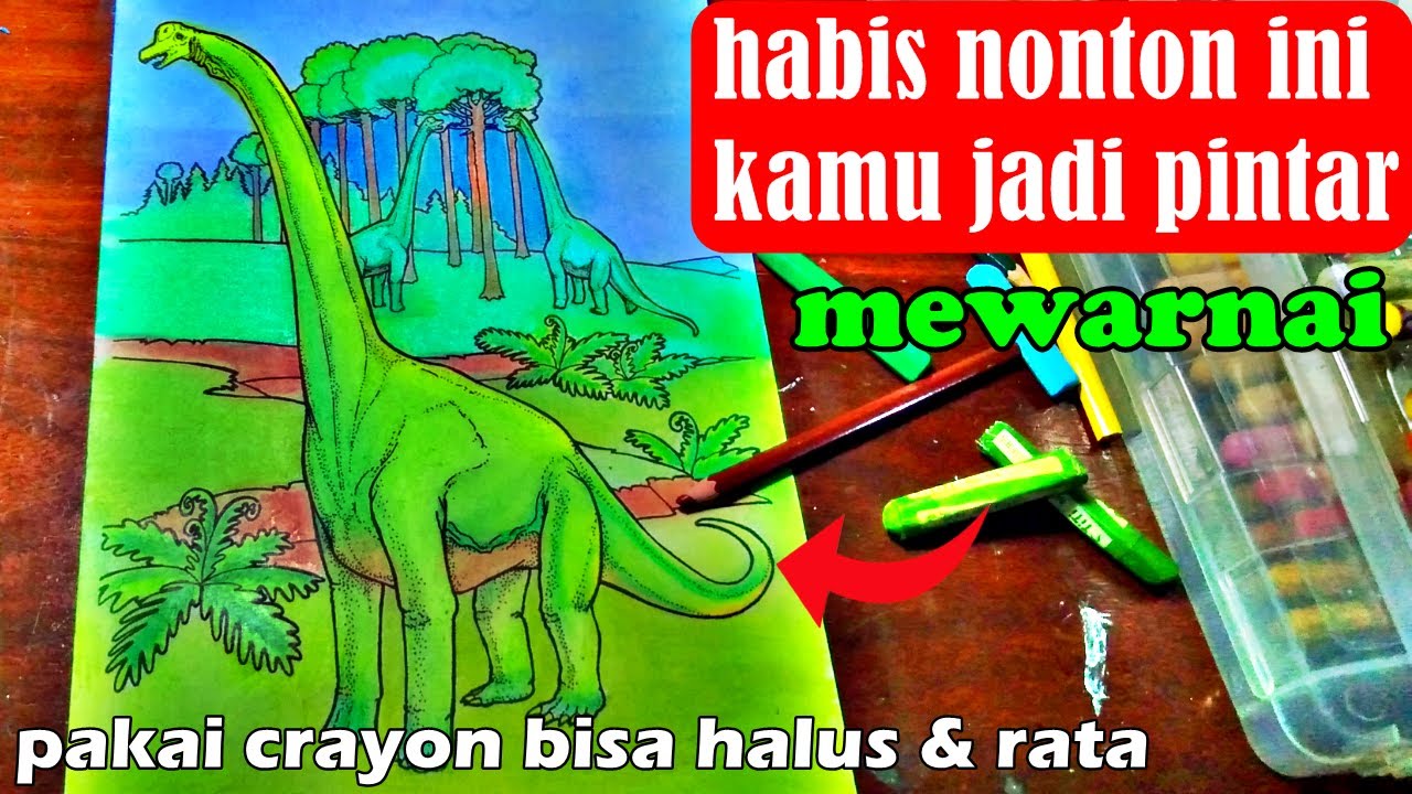 Download Mewarnai Dinosaurus Dengan Crayon Nomer 44