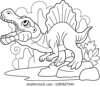 Detail Mewarnai Dinosaurus Spinosaurus Nomer 11